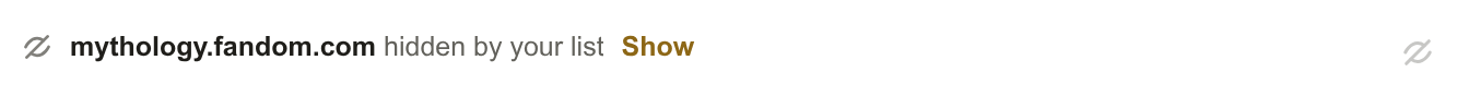 A hidden result in the Collapse style: one line with a Show button
